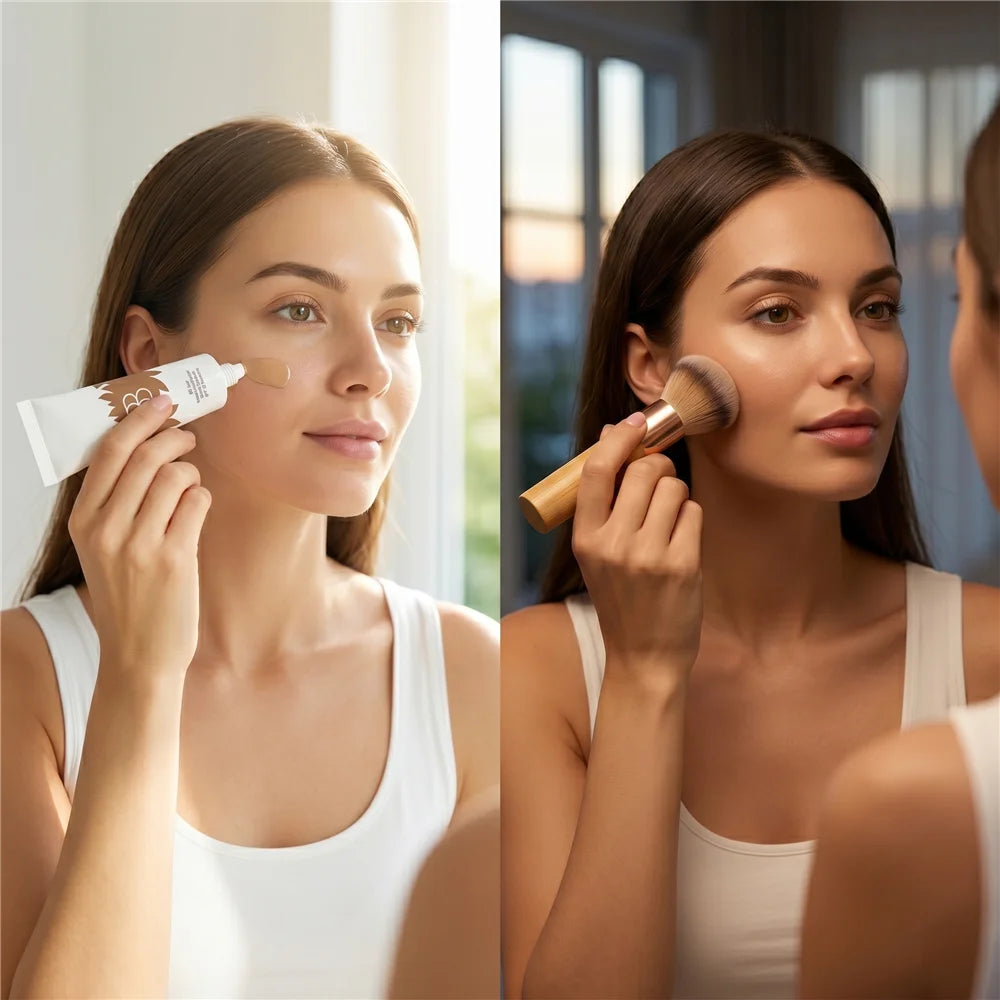 BB Cream Set with Makeup Primer Concealer Foundation Lightweight Moisturizing Smooth Fit Long Lasting Professional Face Makeup - AliExpress 66