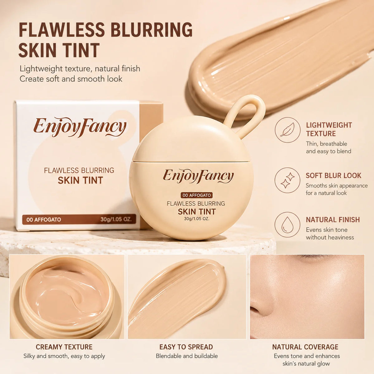 Daily Hydro-Glow BB Cream Face Makeup Base Primer Quick-Dry Hydrating Tint Flawless Cover Tinted Moisturizer Smooth Fit Daily Co