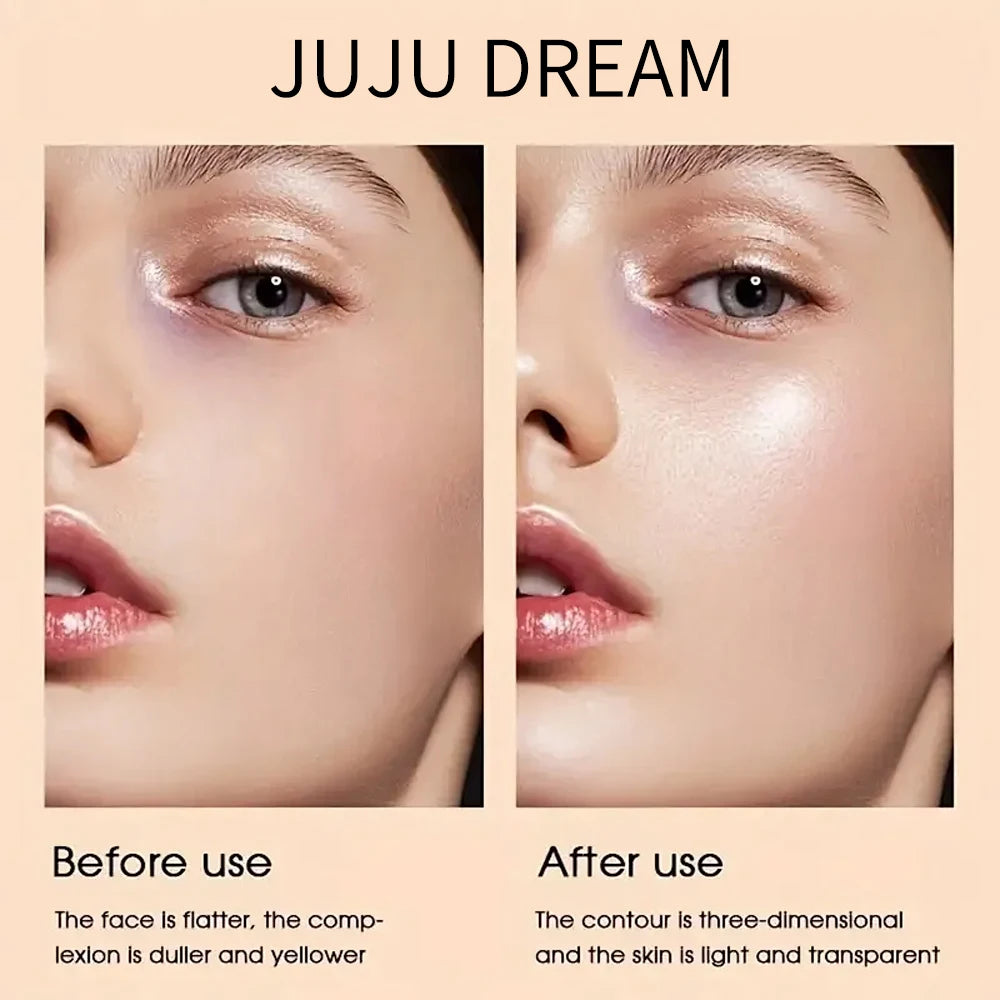 Glowy Highlighter Stick ¨C Shimmer Finish Waterproof Long-Lasting Easy Blend Multi-Look Face & Eye Contour Skin-Friendly Unisex