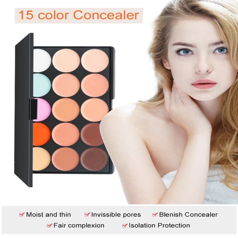 15 Colors Concealer Palettes Foundation Makeup Full Cover Contour Face Cream Base Primer Moisturizer Hide Blemish - AliExpress 66