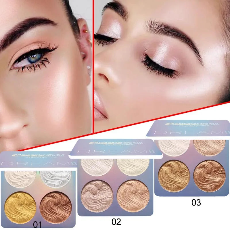 Chameleon Highlighter Palette Makeup Powder Iluminador Maquiagem Shimmer Shining Face Brighten Highlighter - AliExpress 66