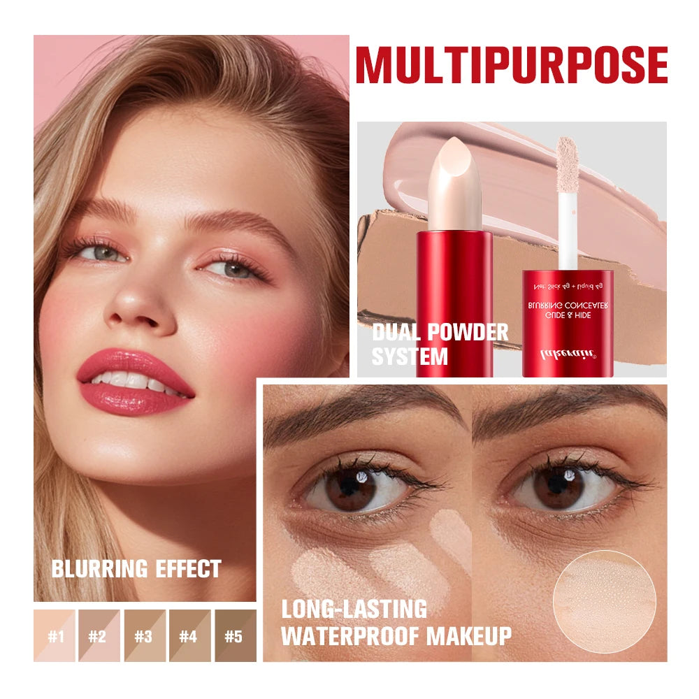Lakerain 2 IN1 Concealer Fuzzy Stick Hydration Long Lasting Coverage Blemishes Conceals Dark Circles Liquid Concealer Cosmetics - AliExpress 66