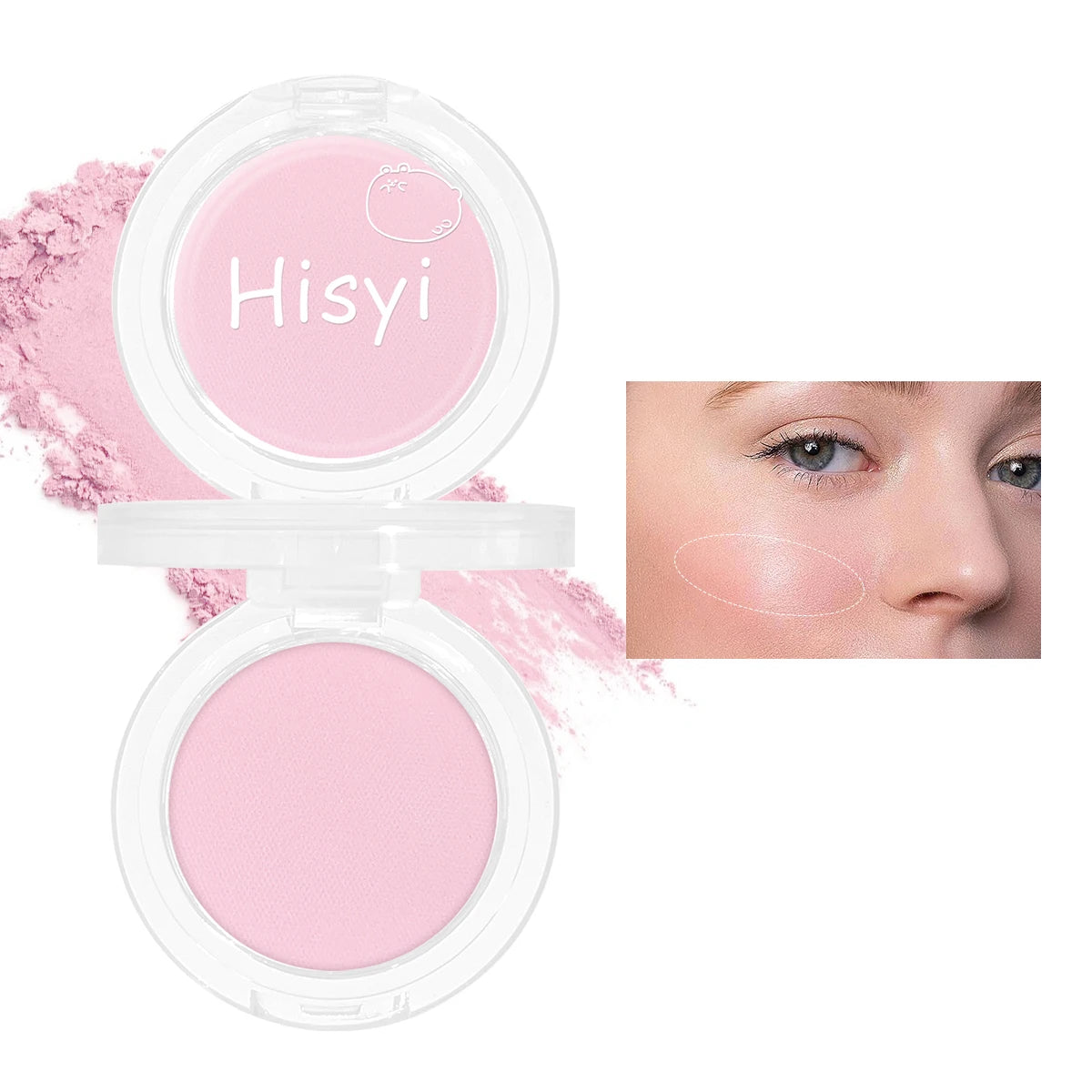 Daily single-color blush - Blush with a subtle wine-like sheen, fine glittering, natural color palette, pure makeup allure - AliExpress 66