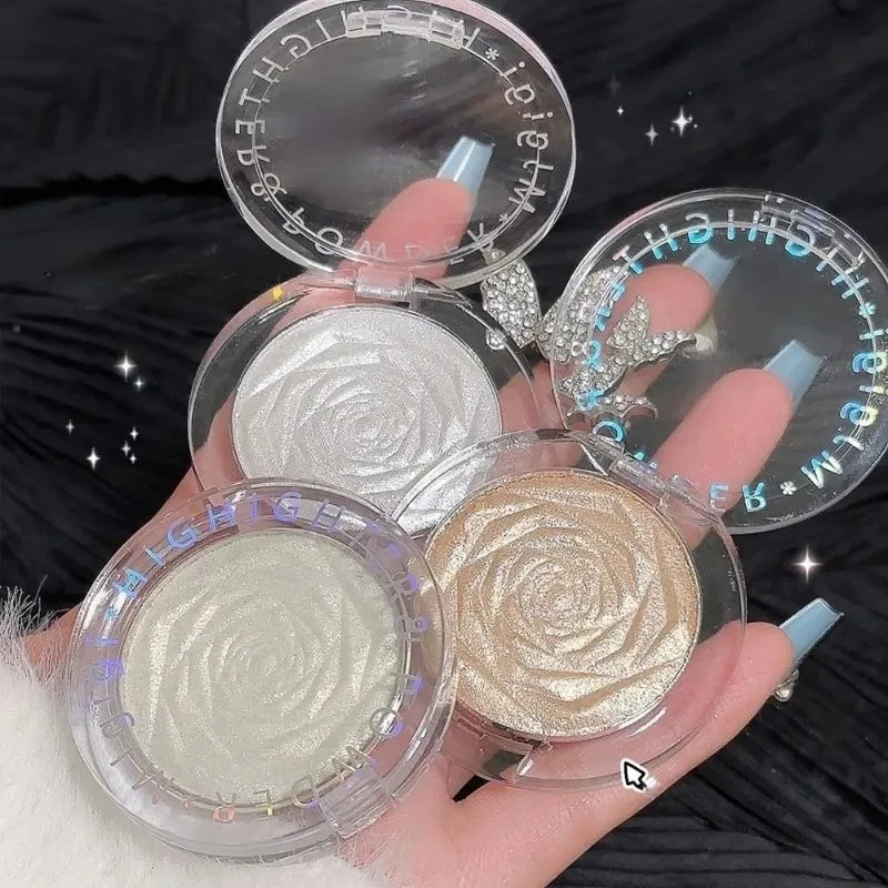 3D Rose Diamond Highlighter Powder Palette Glitter Brighten Makeup Bronzer Shimmer Luxury High Gloss Glow Face Contour Cosmetics - AliExpress 66