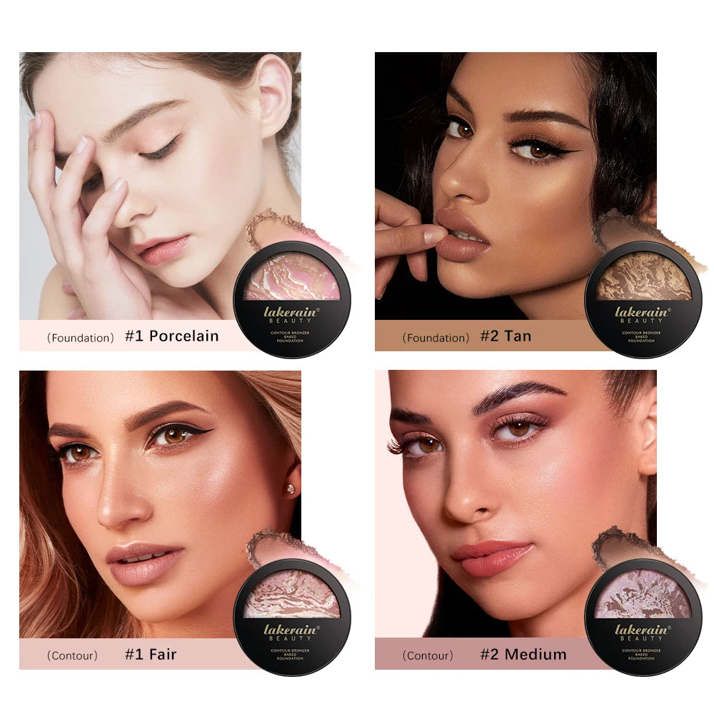 Demi Matte Natural Finish Baked Brighten Color Correcting Powder Foundation Buildable Light to Coverage Oil Control Makeup - AliExpress 66