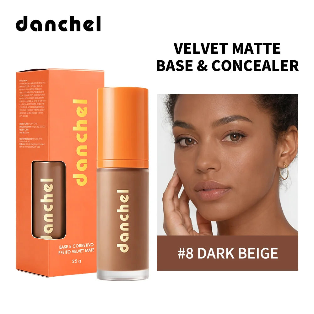 2 in1 Concealer Foundation High Coverage Long Lasting Hold Makeup Oil Control Skincare Velvet Matte Finish Concealer Foundation