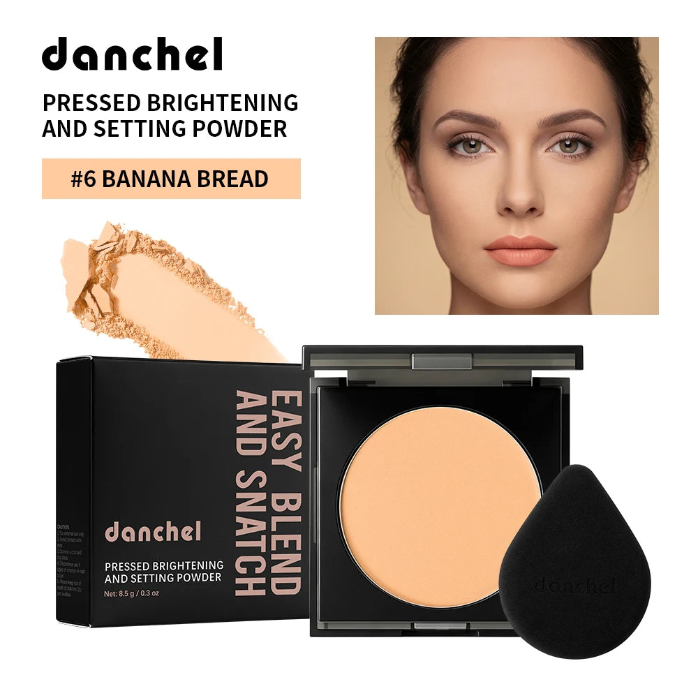 Pressed Brightening Setting Powder Long-lasting Matte Finish Ultra Fine Powder 12h Oil Control Setting Powder For All Skin Type