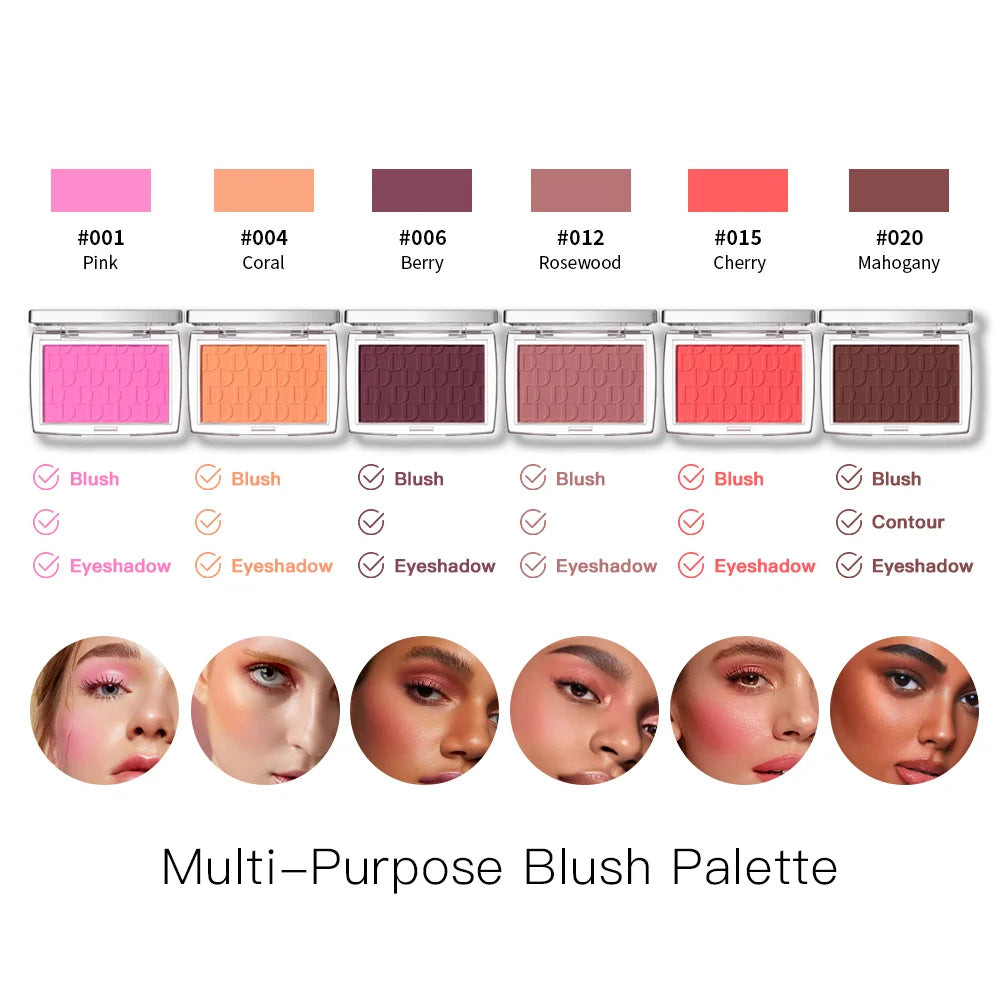 Matte Peach Blush Palette Natural Contouring 5 Shades