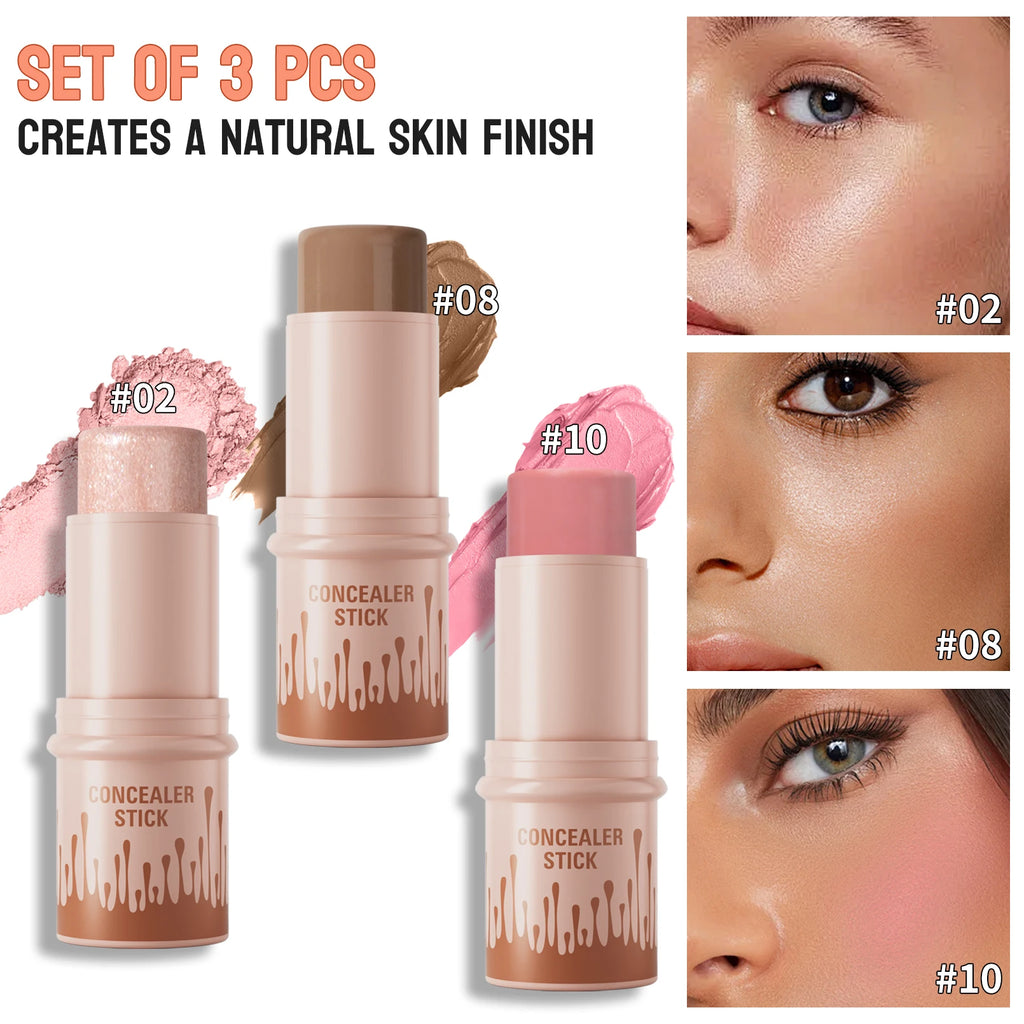 Contour Stick Set Natural Matte Finish Highlighters Shadow Waterproof Contouring Wand V-face Shaping Contour Pen Face Makeup - AliExpress 66
