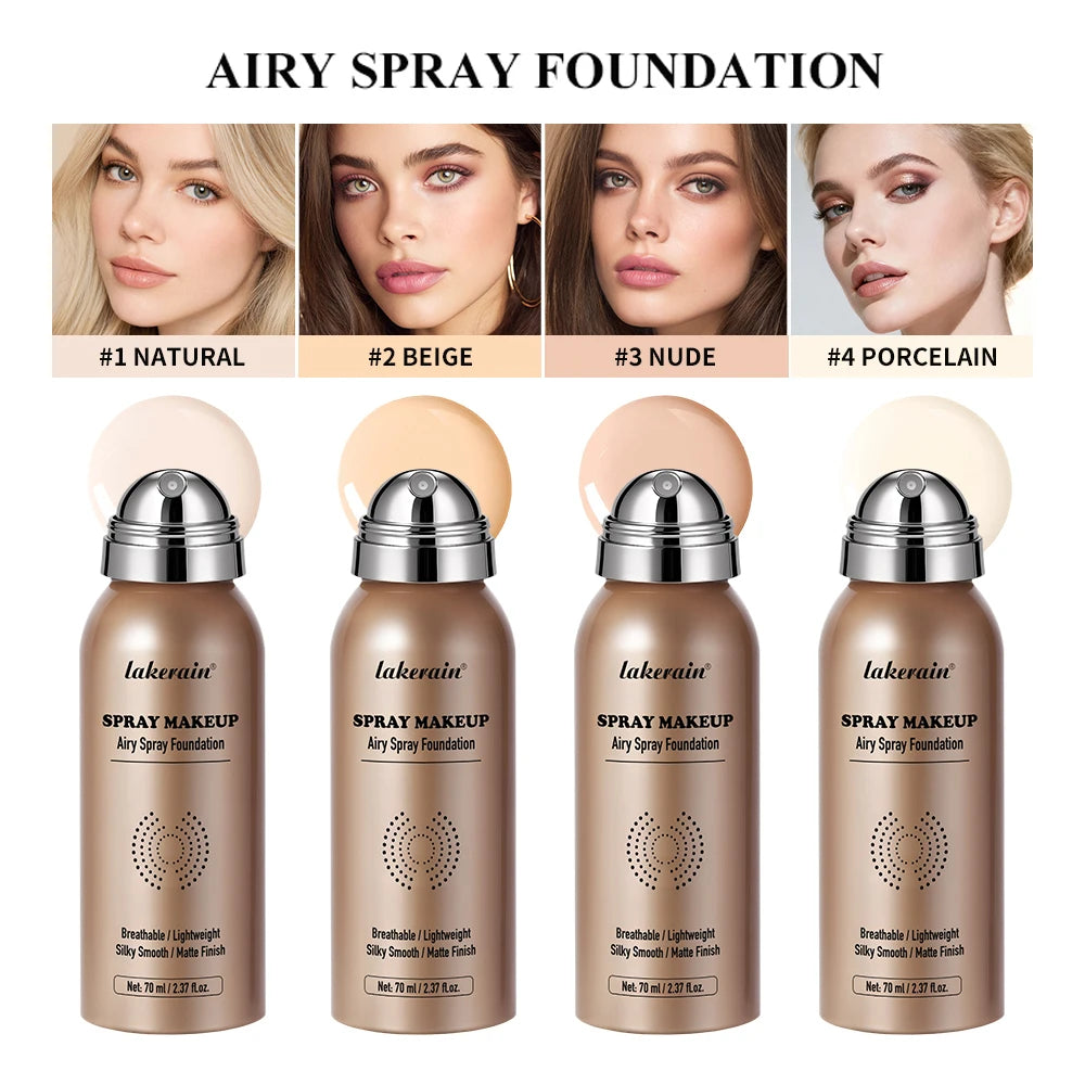 Foundation Spray Waterproof Magic AirbrushSilky Mist Lightweight Long Lasting Oil Control Higt Cover Matte Makeup Base Cosmetics - AliExpress 66