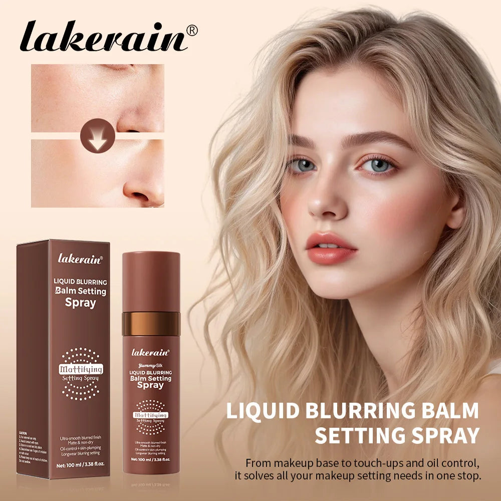 Lakerain Liquid Blurring Balm Setting Spray Long Lasting Moisturizing Repairing Oil Control Matte Blurred Finish Setting Spray - AliExpress 66