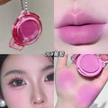 Matte Rose Purple Blush Cream Lip Cheek Multi-Use Lip Mud Lipstick Monochrome Blusher Brightening Face Easy Color Rouge Makeup