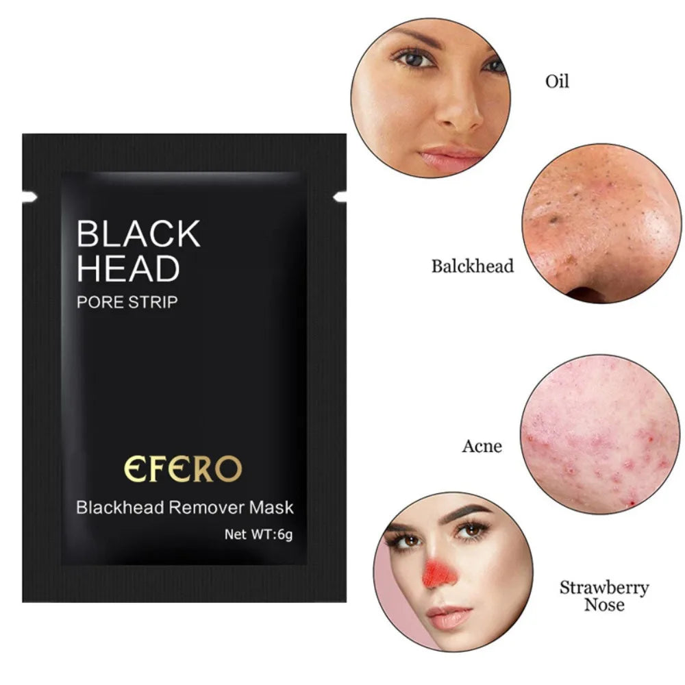 New Acne Treatments Black Head Remover Mask Peel Off Black Dots Black Face Mask Nose Purifying Skin Care Facial Mask Mud