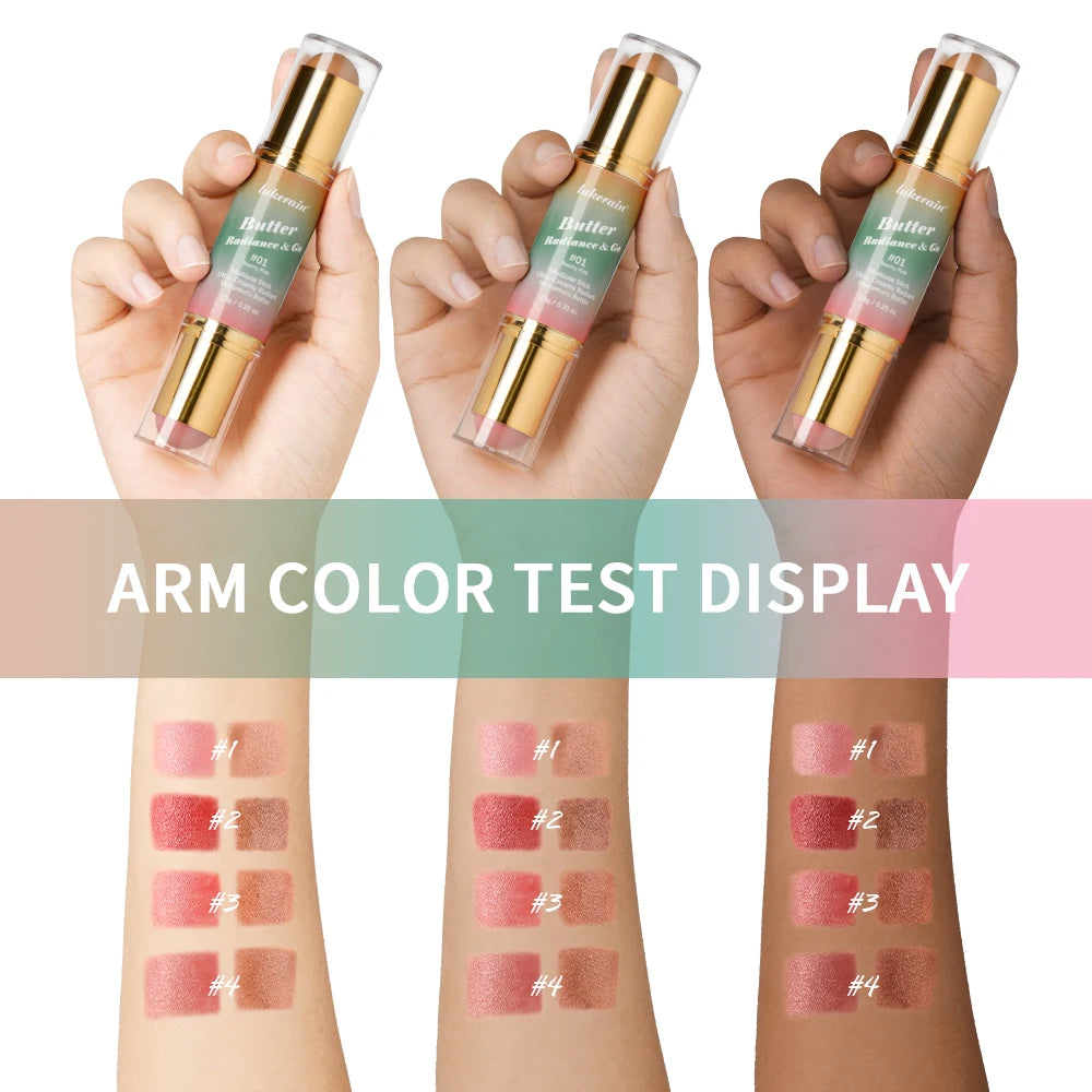 Butter Glow & Go Multiuse Stick Double-Headed Bronzer Blush Stick for Cheeks Contours Light Glossy Bronze&Pink Blusher Cosmetics - AliExpress 66