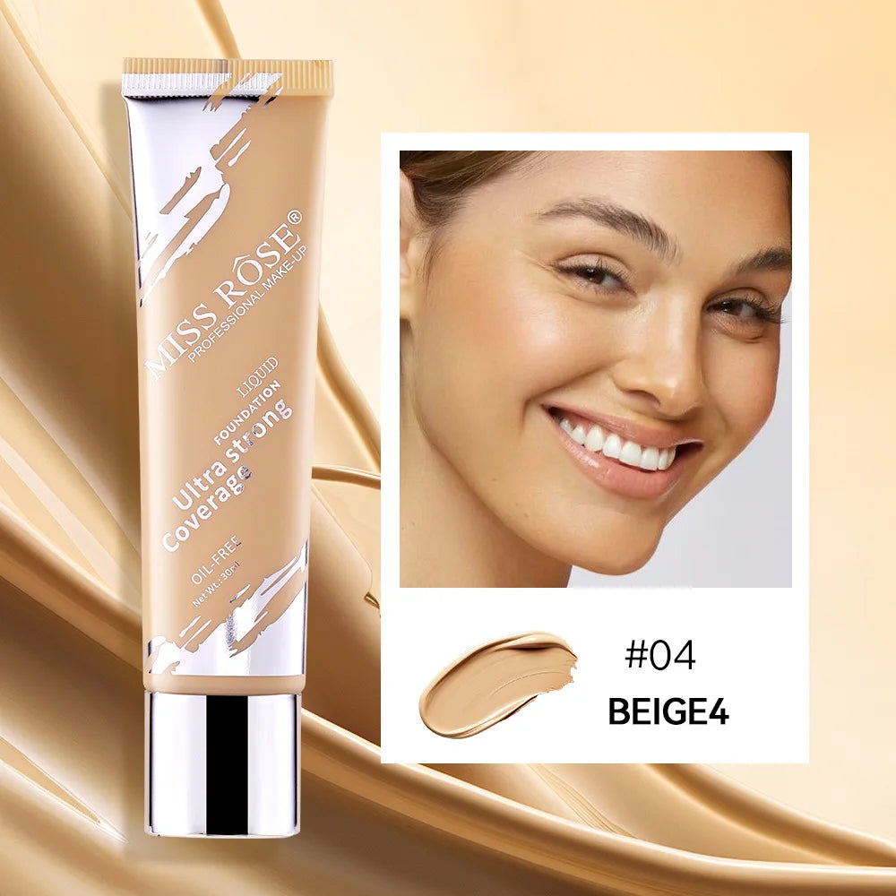Oil?control LongLasting Foundation Cream Natural Buildable Coverage Concealer Makeup Base Sweat Proof Non?fading Facial Cosmetic