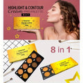 Professional 8-in-1 Makeup Palette, 8 Shades Contour Concealer, Dark Skin Tone, Waterproof Concealer, Bronzer Wheat, Face Palett - AliExpress 66