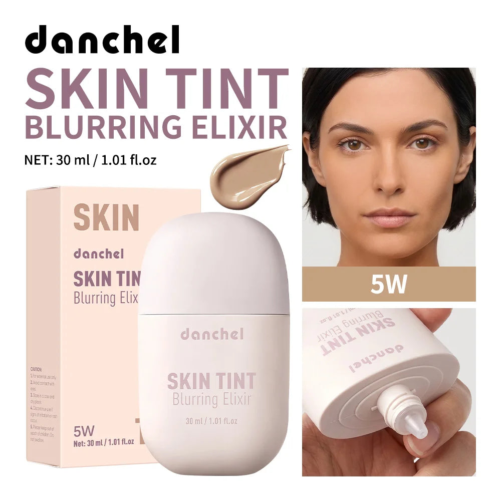 Skin Tint Blurring Elixir Hide Pores Fine Lines Even Skin Tone 12h Long-lasting Natural Finish Lightweight Breathable Skin Tint