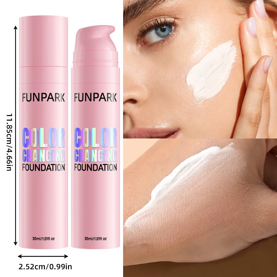 30ml Color Changing Foundation Waterproof Hydrating Transfer-proof Skin Tone Adjust Brightening Korean Makeup Gifts Lightweight - AliExpress 66