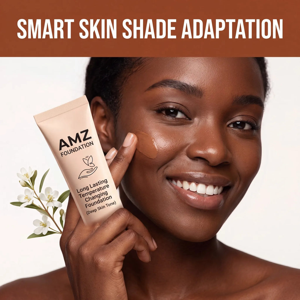 Luxe Temperature Changing Foundation Set Long Wear Liquid Makeup Skin Tone Adaptive Lightweight Natural Glow 30g SPF 50