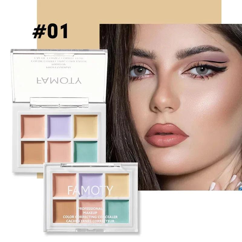 6/9 Colors Concealer Palette Lasting Moisturize Concealer Cream Bronzer Contouring Brightening Highlighter Face Color Corrector