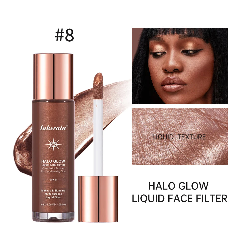 Halo Glow Liquid Face Filter Complexion Booster For A Glowing Liquid Highlighter Face Bronzer Glow Body Face Contour Shimmer Mak - AliExpress 66