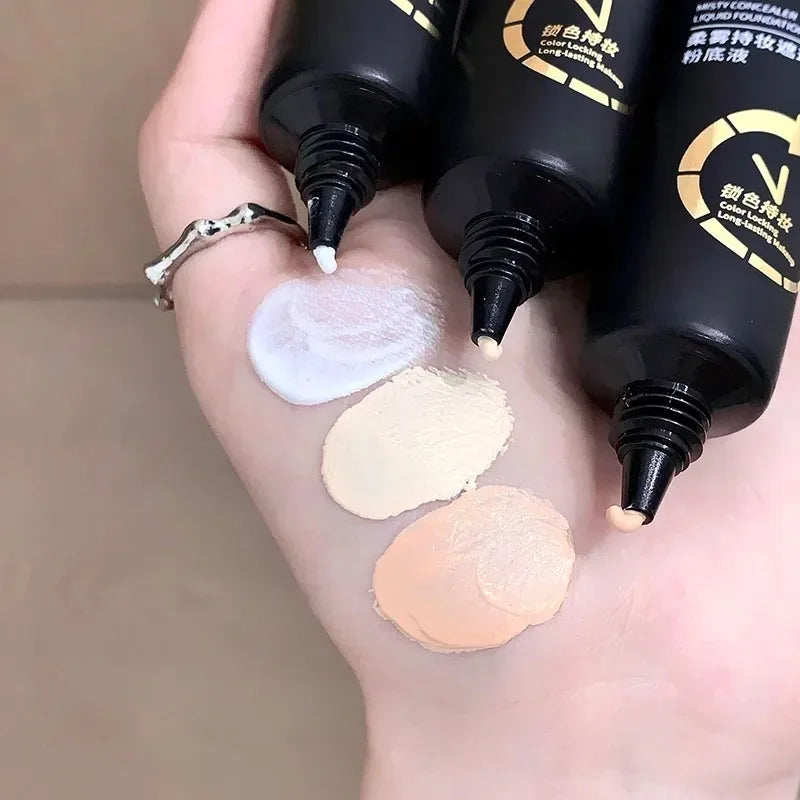 White Liquid Foundation for Halloween Goth Makeup Waterproof Full Coverage Primer High Concealer Cosplay Foundation Face Paint