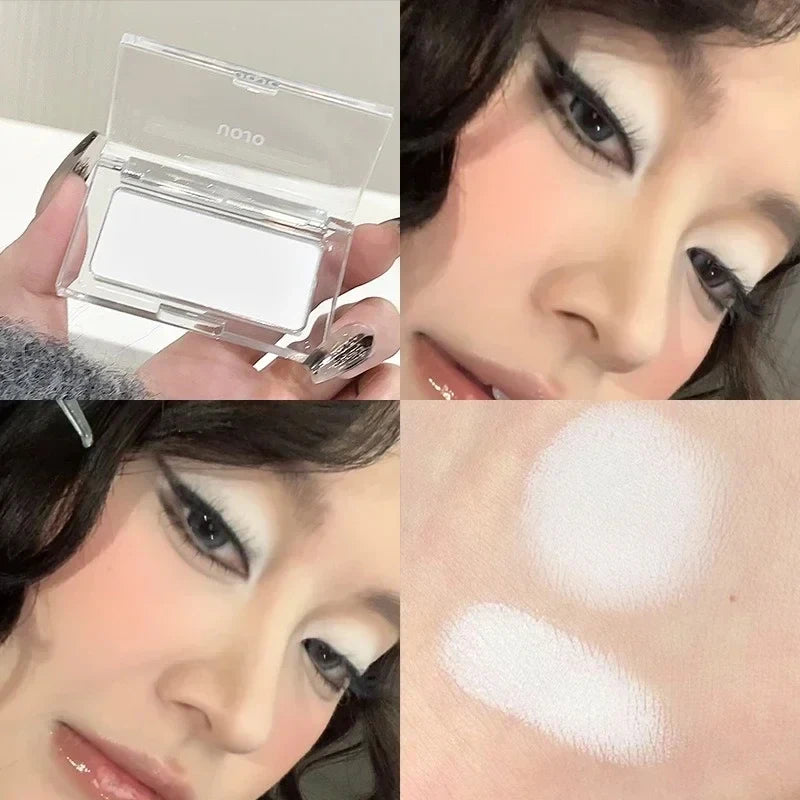 Long-Lasting Matte White Highlighter Brighten Palette Monochrome Eyeshadow Contour Highlight Makeup Naturally Nose Shadow Powder - AliExpress 66