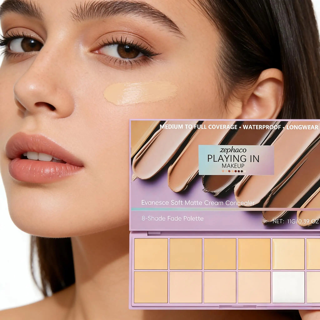 8-Color Concealer Palette Professional Coverage for Dark Circles Blemishes Acne Matte Brightening Long-Lasting Foundation Makeup - AliExpress 66