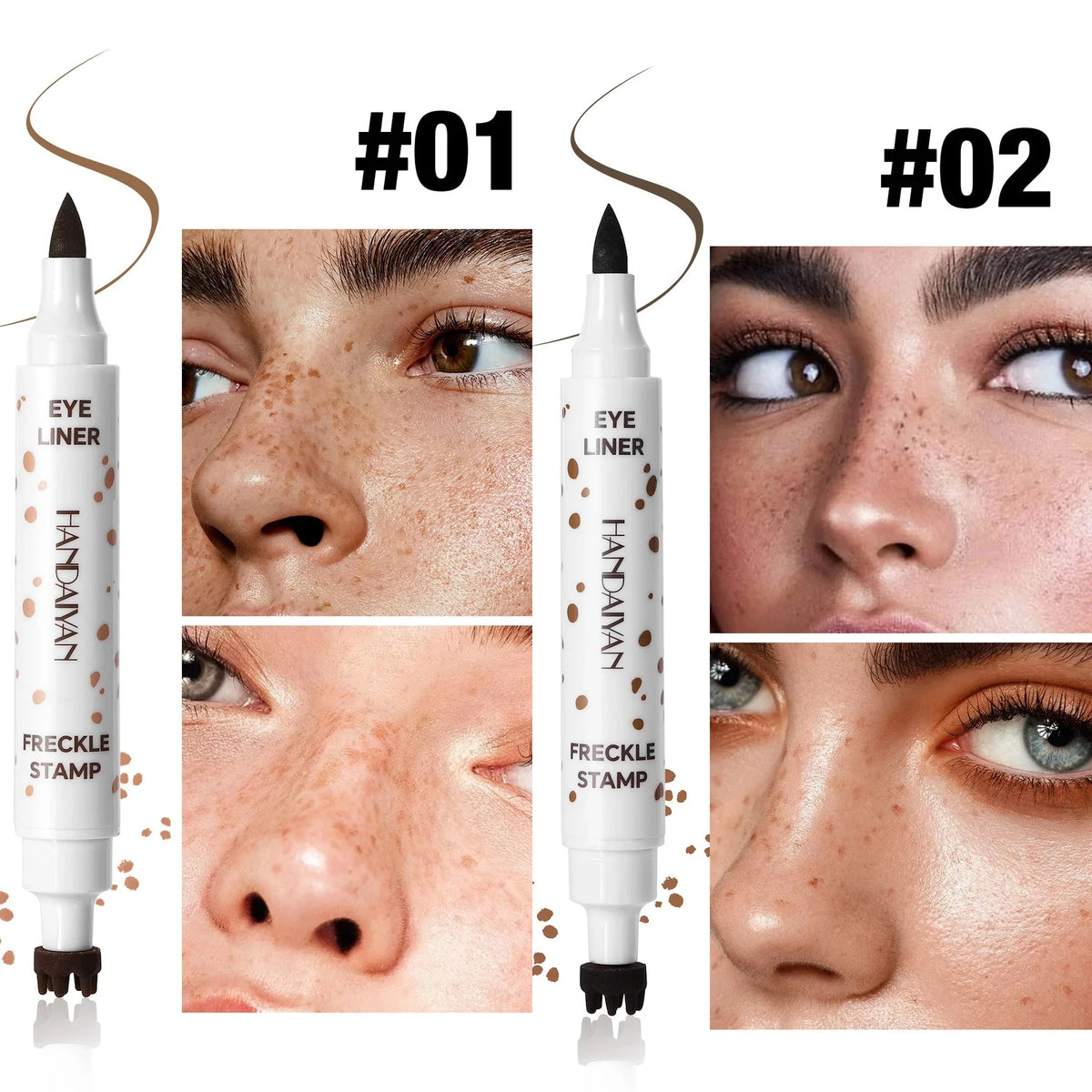 Facial Freckle Stamp Pencil,Natural Makeup for Freckles,Dark Spots, Moles,Waterproof,not easy to fade Concealer,Feminine Contour