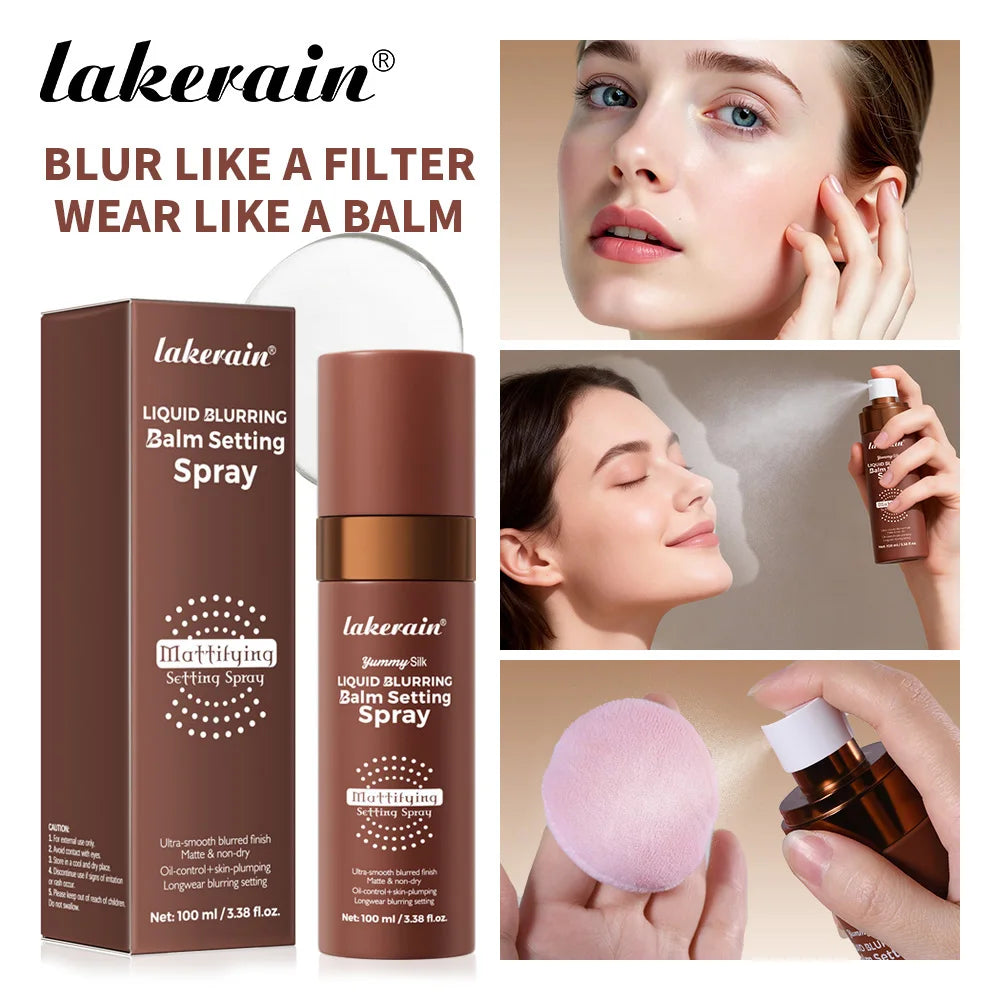 Lakerain Liquid Blurring Balm Setting Spray Long Lasting Moisturizing Repairing Oil Control Matte Blurred Finish Setting Spray - AliExpress 66