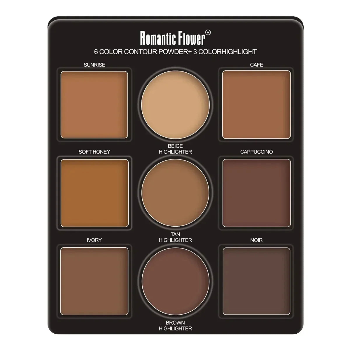 1 PC 9 Colors Makeup Palette Kit - 6 Color Contour & 3 Color Highlight Long-Lasting Waterproof Beauty Tools For Women Makeup - AliExpress 66
