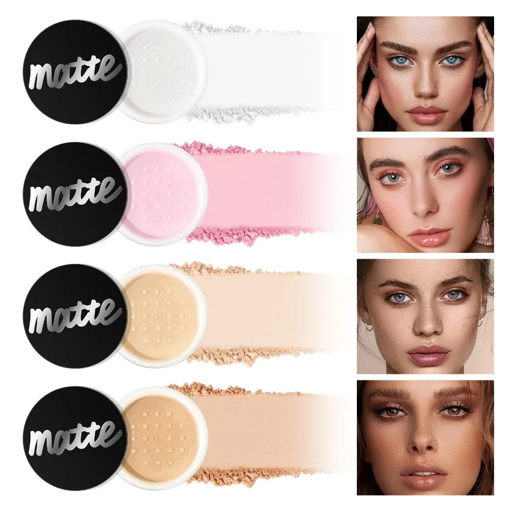 New 4 Colors Matte Loose Powder Breathable Long-Lasting Facial Powder Oil-Control Skin Finish Setting Powder Face Makeup - AliExpress 66