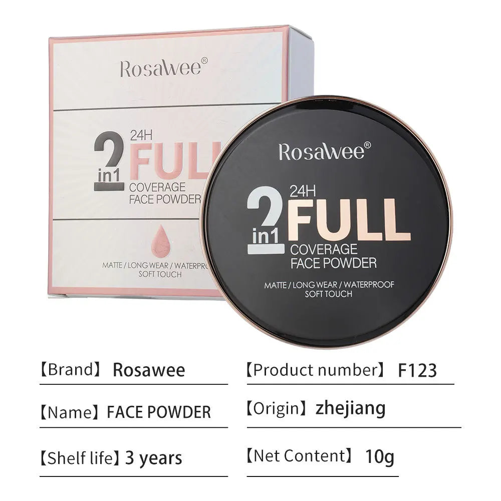 Double?layer Matte Face Powder Palette Sweat?proof Setting Powder Delicate Texture Natural Concealer Facial Makeup Cosmetics