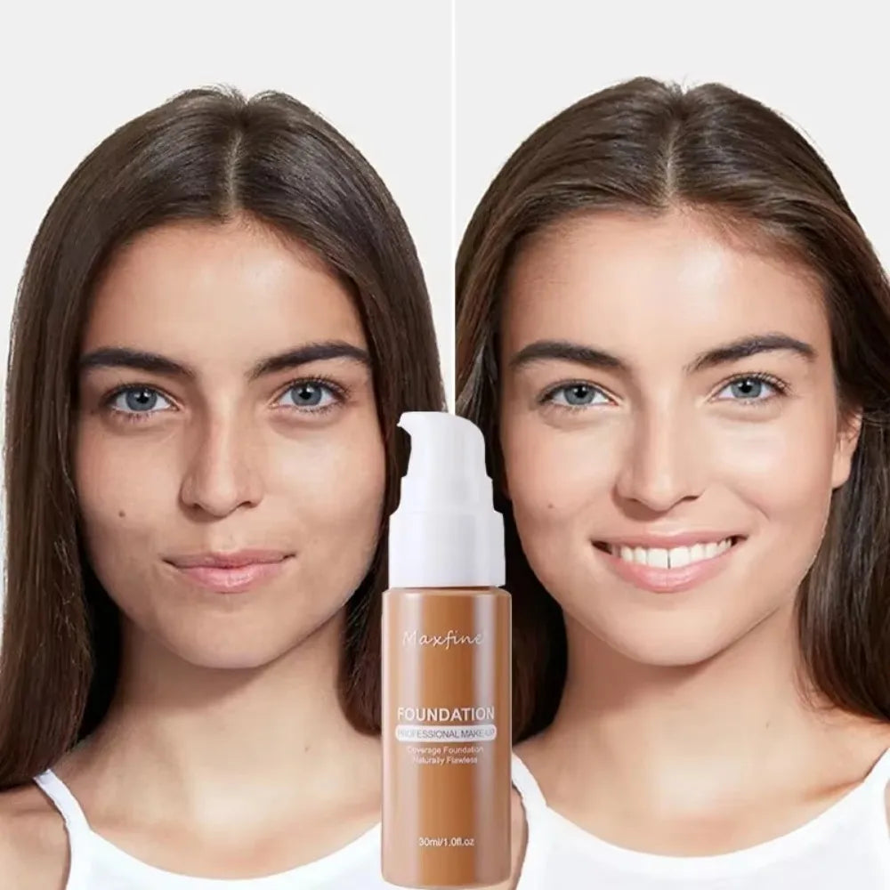 Professional Oil-Control Liquid Face Foundation Waterproof Full Coverage Matte Base Long Lasting Makeup Base
