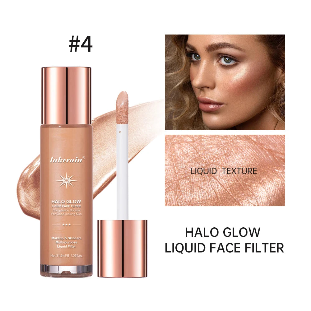 Halo Glow Liquid Face Filter Complexion Booster For A Glowing Liquid Highlighter Face Bronzer Glow Body Face Contour Shimmer Mak - AliExpress 66