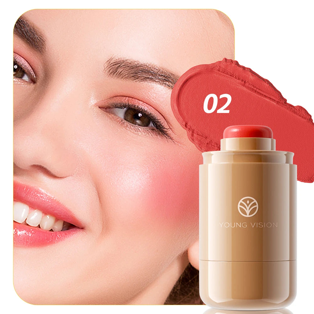 6-Color Pocket Blush with Matte Finish, Natural-Looking, Waterproof Lip and Cheek Dual-Use Creamy Texture Blush Stick - AliExpress 66