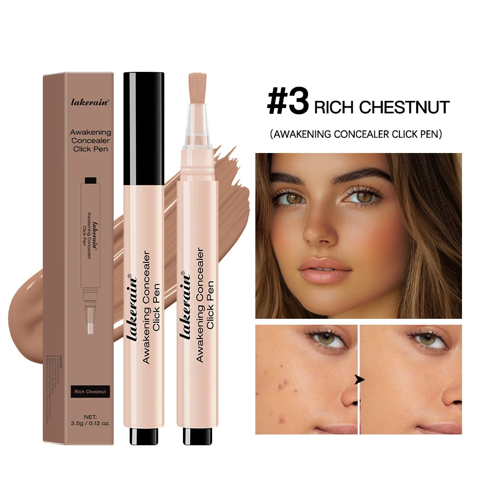 Awakening Concealer Click Pen, Brightens&Conceals Dark Circles Under Eyes, Push-type Brush Design, Lightweight Eye Concealer - AliExpress 66