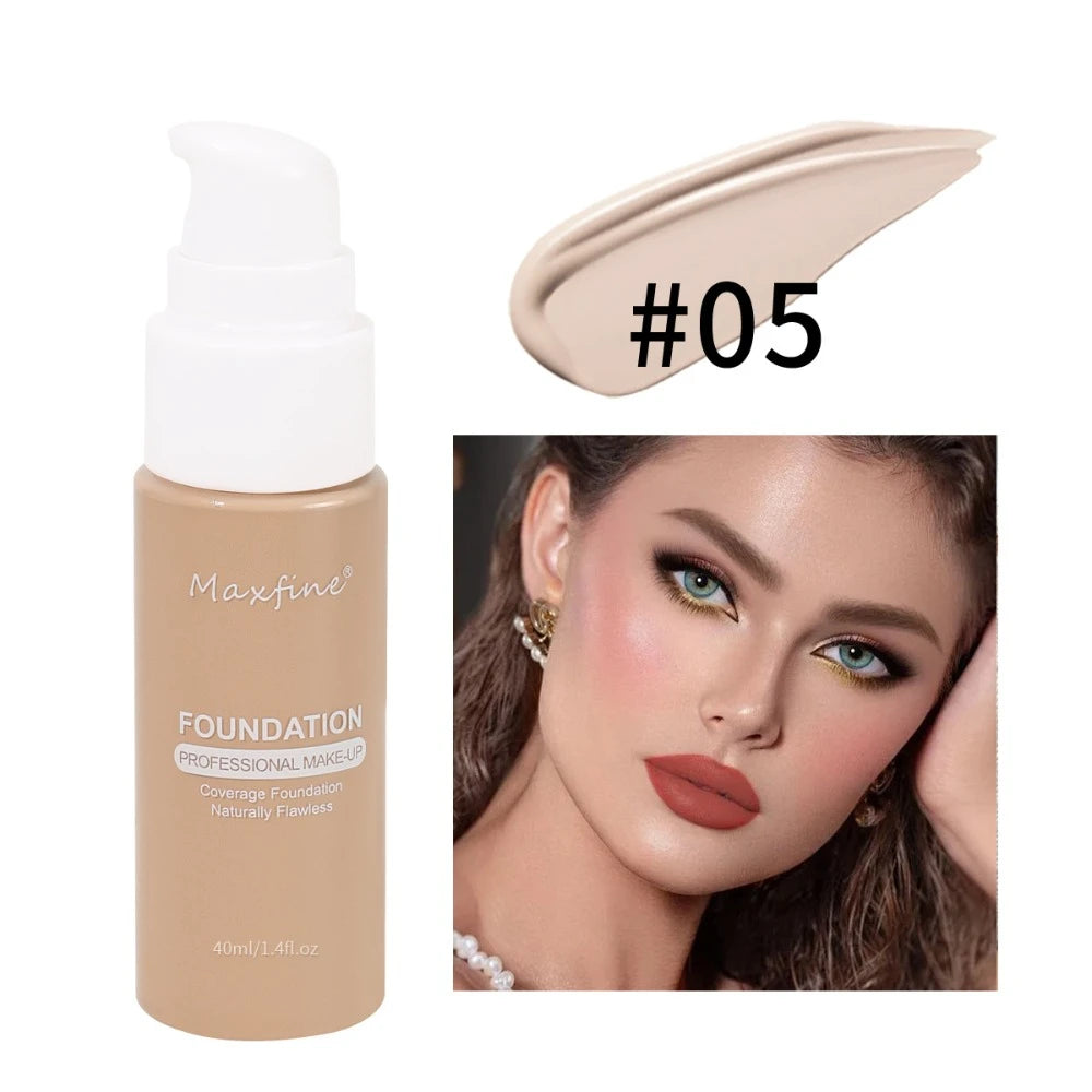 Professional Oil-Control Liquid Face Foundation Waterproof Full Coverage Matte Base Long Lasting Makeup Base