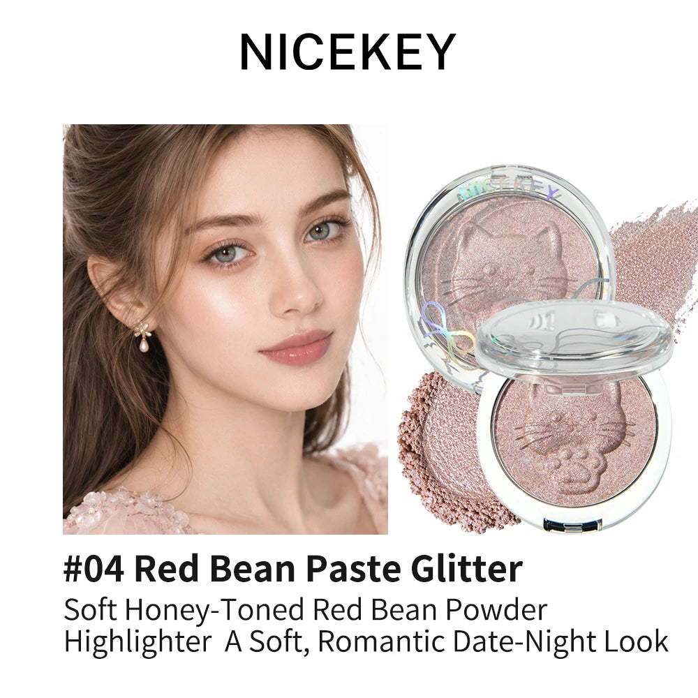 Monochrome Highlighter Powder Glitter Shimmer Face Powder Brighten Makeup Shiny Eyeshadow Diamond Highlighter Palette Bronzer - AliExpress 66