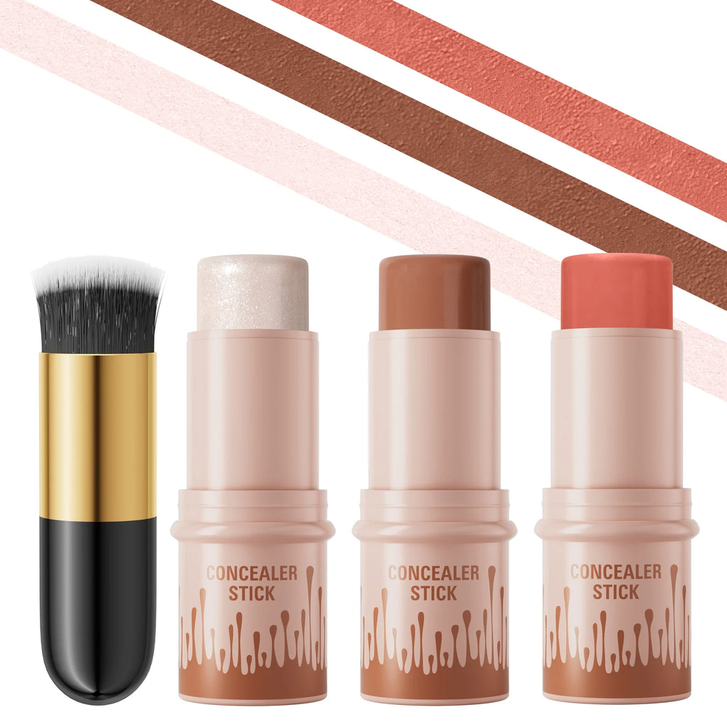 Contour Stick Set Natural Matte Finish Highlighters Shadow Waterproof Contouring Wand V-face Shaping Contour Pen Face Makeup - AliExpress 66