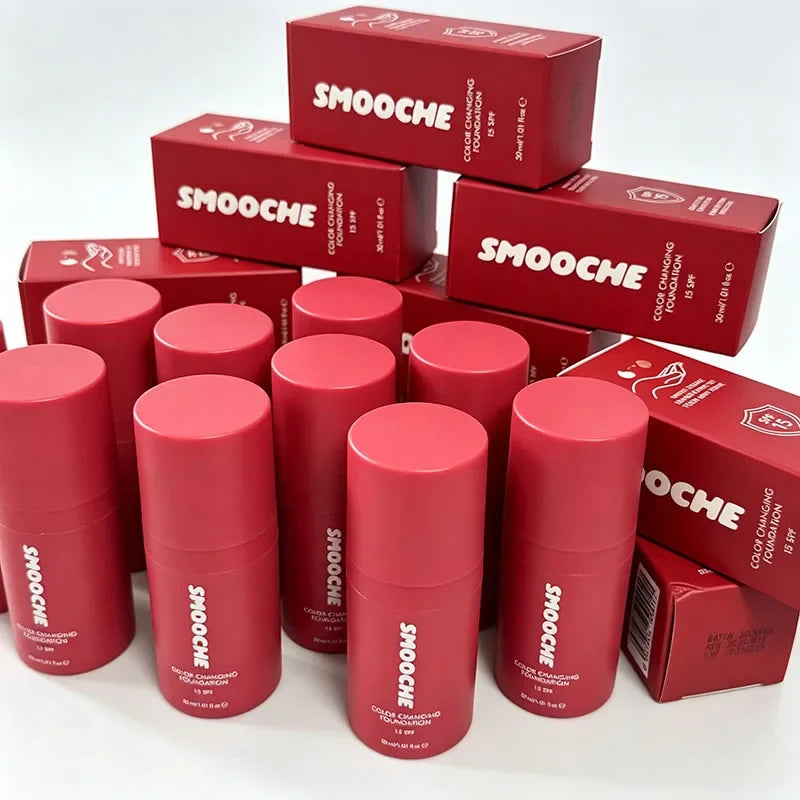 30ml SMOOCHE Skin Tone Adaptive Color Changing Liquid Foundation Lasting Oil Control Waterproof Lightweight Base Layer Concealer