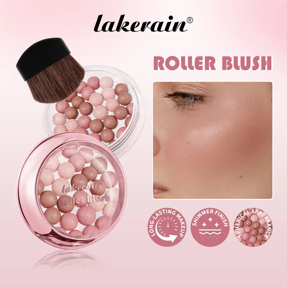 Lakerain Roller Blush Long-lasting Holding Natural Makeup Spherical Appearance Design Powdery Texture Pearlescent Effect Blush - AliExpress 66