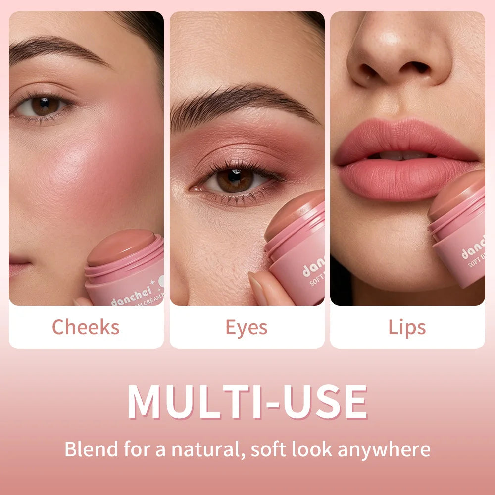 Soft Cream Blush Makeup Long-Wearing Smooth Creamy Texture Pigmented Multi-Use Blushes for Cheek Lips Eyes Cosmetics Natural Fin - AliExpress 66