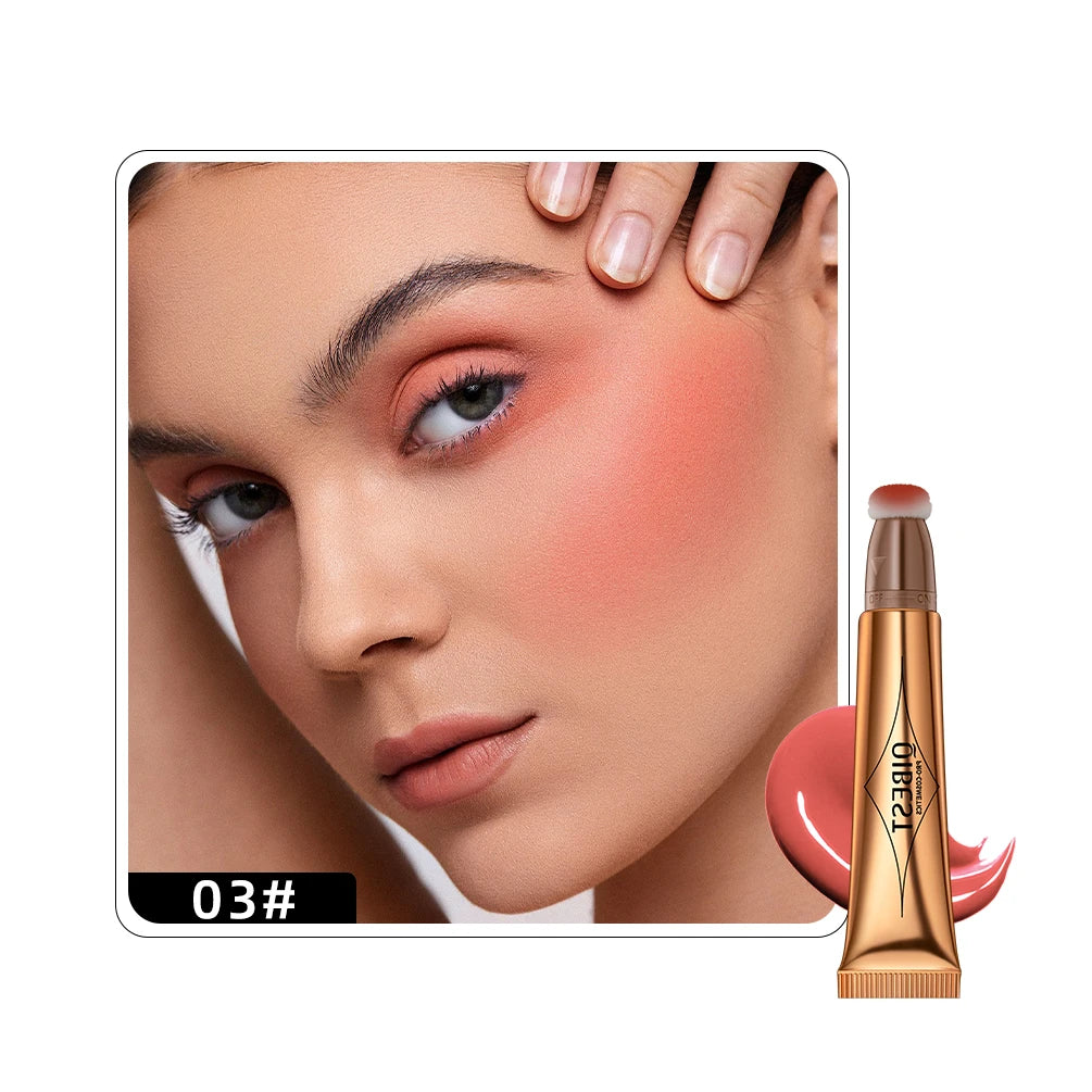 QIBEST Liquid Contour With Cushion Applicator Highlight Shimmer Natural Soft Moisturizing Cream Liquid Blush For Cheek Cosmetics - AliExpress 66