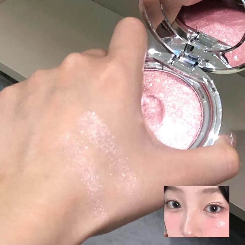 kakashow Diamond Shimmer Highlighter Cream Potato Texture Long Lasting Multi-Use Face Eye Cheek Makeup for Party & Gift
