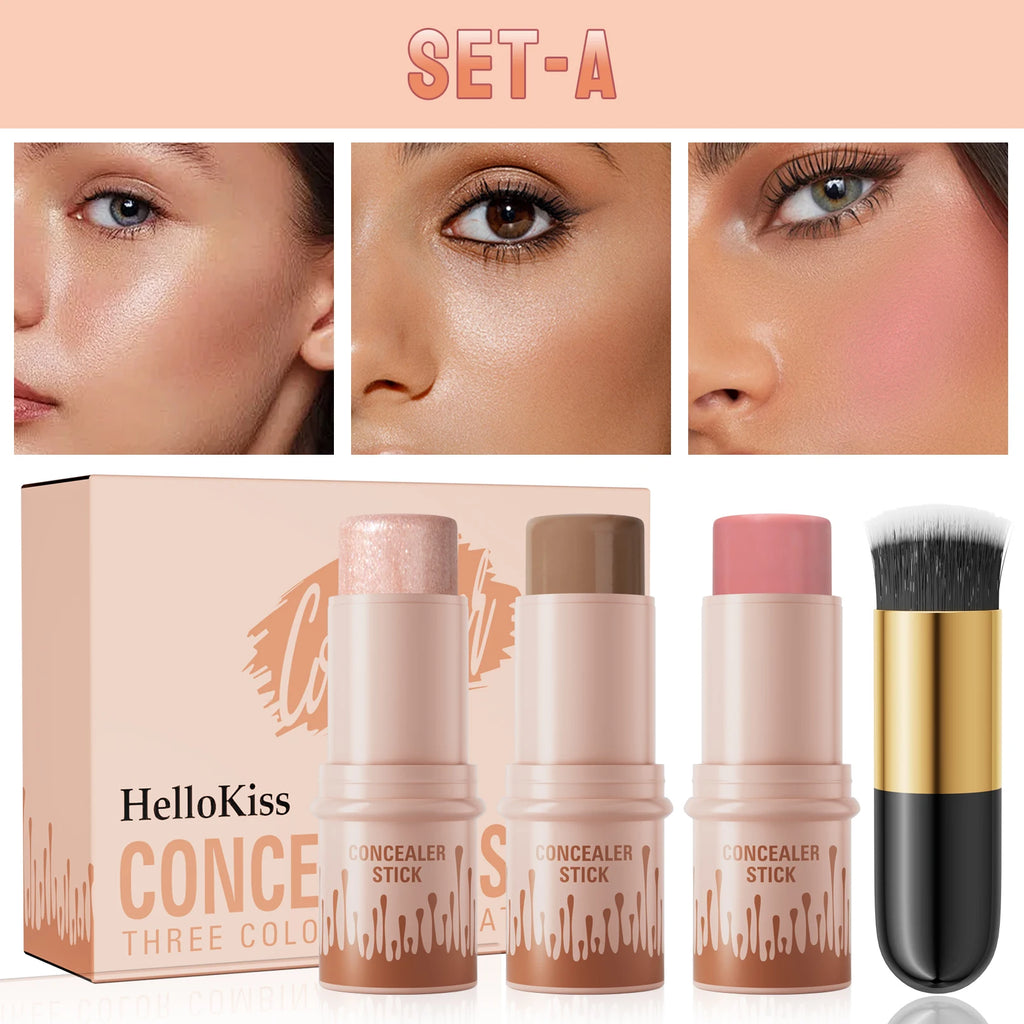 Contour Stick Set Natural Matte Finish Highlighters Shadow Waterproof Contouring Wand V-face Shaping Contour Pen Face Makeup - AliExpress 66