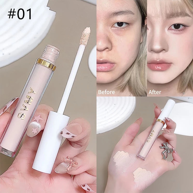 Ivory White Liquid Concealer Moisturizing Waterproof Brightening Concealer Cream Lasting Cover Spot Dark Circles Face Makeup - AliExpress 66