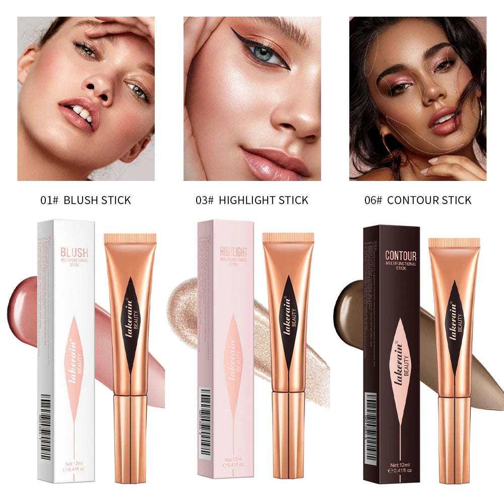 Multi-use Stick Bronzer Blusher Beauty Highlighter Blush Liquid Face Bronzer Natural Contouring Wand Stick Applicator Makeup - AliExpress 66