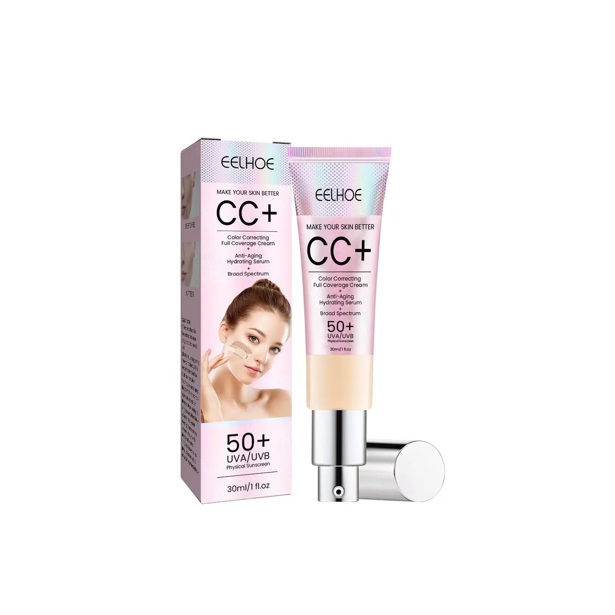 EELHOE CC Foundation Cream Oil Control Pore Covering Even Skin Tone Waterproof Natural Looking Makeup Moisturizing Foundation - AliExpress 66
