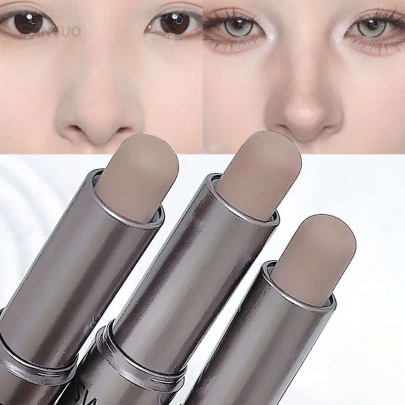 2 in 1 Contour & Concealer Stick Waterproof Face Sculpting Makeup Creamy Matte Foundation Highlighter Long Lasting Nose Shadow - AliExpress 66